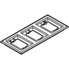 Wiremold 837pcc-Blk Floor Box 3-Gang Carpet Flange, Black - Pkg Qty 10