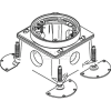Wiremold 889B Floor Box Threaded Conduit Openings, Cast Iron, 2 Sides