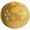 Wiremold 895 Floor Box Cover Plate, Brass, W/Duplex Flip Lids, For Carpet