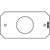 Wiremold 8S2 Poke-Thru 1-Gang Device Plate, Single Receptacle, 1.6" Opening