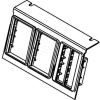 Wiremold C8005p-3rt Floor Box Ac8105 & Ac8850 Plate W/(3) Ortronics Lt Gray Bezels - Pkg Qty 10