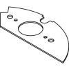 Wiremold Crfb-Sr1-2 Floor Box Single Receptacle Device Plate, For Round Raised Floor Box - Pkg Qty 10