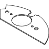 Wiremold Crfb-Sr2-2 Floor Box Single Receptacle Device Plate, For Round Raised Floor Box - Pkg Qty 10