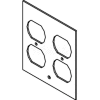 Wiremold Dgt-2dp Floor Box Af1&3 Top Plate, For 2 Duplex Devices - Pkg Qty 10