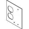Wiremold Dgt-Dp/B Floor Box Af1&3 Top Plate, For 1 Duplex & 1 Blank - Pkg Qty 10