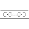 Wiremold Fp2r Poke-Thru 2-Gang Plate W/2 Recept. Openings - Pkg Qty 10
