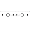 Wiremold Fp75-75 Poke-Thru 2-Gang Plate W/(2) 3/4" Kos - Pkg Qty 20