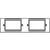 Wiremold FPACT-ACT Poke-Thru 2-Gang Plate W/(2)6A Mini Adapter Bezels