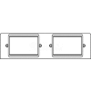 Wiremold Fpb-2rt Poke-Thru 2-Gang Plate W/(2) Mini Adapter Bezels Ortronics - Pkg Qty 20