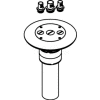 Wiremold RC7AM2TCBK Poke-Thru Furniture Feed Unit, Assembled, (1) 3/4" & (2) 1/2" Screw Plug, Black
