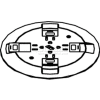Wiremold RC9CTCAL Poke-Thru Flange & Black Slide Holder Assembly, Aluminum