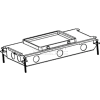 Wiremold RFB2-SS Floor Box 4-Compartment Shallow Stamped Recessed Box