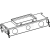 Wiremold RFB2 2-Compartment Stamped Steel Recessed Box W/Tunnel,1 Duplex Bracket, 1 Comm Bracket