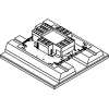 Wiremold RFB4S-FC Floor Box 4-Gang Floor Box, Fire Classified, Recessed