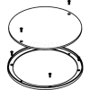 Wiremold RFB6E-CTR Floor Box 6-Gang Concrete Floor Box Terrazzo Ring