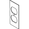 Wiremold Sgt-Dp Floor Box Af1&3 Top Plate, For (1) Duplex Device - Pkg Qty 25