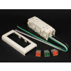 Wiremold V2427ga Receptacle W/Pigtails 15a 125v, Ivory, 4-1/2"L