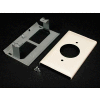Wiremold V3033je Single Receptacle Cover, Ivory, 4-1/2"L