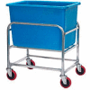 Winholt Aluminum Bulk Mover 6 Bushel 30-6-A/BL with Blue Tub, 33"L x 24"W x 36"H