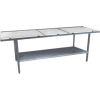 Winholt Equipment DPTS-2472 16 Gauge Work Table 304 Stainless Steel - Poly Top & Undershelf 72 x 24