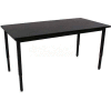 Wisconsin Bench 30" x 72" Lobo Science Table - Phenolic Top - Adjustable Height - Black