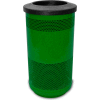 Stadium Series® 35 Gallon Receptacle w/Flat Top Lid, Evergreen - SC35-01-GN-FT