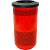Stadium Series® 35 Gallon Receptacle w/Flat Top Lid, Red Baron - SC35-01-RD-FT