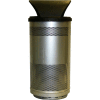 Stadium Series® 35 Gallon Receptacle w/Hood Top Lid, Stainless Steel - SC35-01-SS-HT