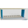 WSI Instrument Riser Shelf RS1548-WG, 15"D X 48"W X 20"H, White Laminate, Grey Epoxy