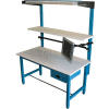 Wsi Slotted Upright Slu72-G, Pb Series, For 72" Bench, Grey - Pkg Qty 2
