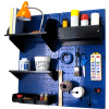 Wall Control Pegboard Hobby Craft Organizer Storage Kit, Blue/Black, 32" X 32" X 9"