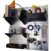 Wall Control Pegboard Hobby Craft Organizer Storage Kit, Galvanized Black, 32" X 32" X 9"