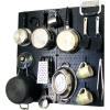 Wall Control Kitchen Pegboard Pack Storage & Organization Kit, Black/Blue, 32" X 32" X 6"