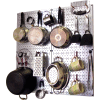 Wall Control Kitchen Pegboard Pack Storage & Organization Kit, Galvanized Red, 32" X 32" X 6"
