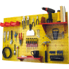 Wall Control Pegboard Standard Tool Storage Kit, Yellow/Red, 48" X 32" X 9"