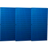 Wall Control Industrial Metal Pegboard, Blue, 48" X 32" X 3/4"