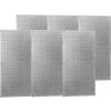 Wall Control Industrial Metal Pegboard, Galvanized Metallic, 96" X 32" X 3/4"
