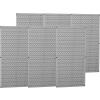 Wall Control Industrial Metal Pegboard, Gray, 96" X 32" X 3/4"
