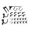 Wall Control Slotted Pegboard 26 pc Hook Kit, Black