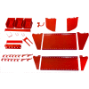 Wall Control Slotted Tool Board Workstation Accessory Kit For Pegboard & Slotted Tool Board, Red