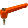 J.W. Winco 6N16S33O Nylon Plastic Adjustable Lever With Stainless Steel Components M6 x 16mm Stud