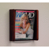 1 Pocket Acrylic & Oak Wall Display - Mahogany