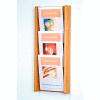 3 Pocket (3H) Acrylic & Oak Wall Display - Light Oak