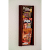 3 Pocket (3H) Acrylic & Oak Wall Display - Mahogany