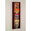 4 Pocket (4H) Acrylic & Oak Wall Display - Mahogany