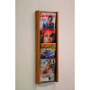 4 Pocket (4H) Acrylic & Oak Wall Display - Medium Oak