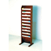 Free Standing 10 Pocket Chart Holder - Mahogany