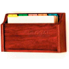 Wooden Mallet Single Square Bottom Legal Size File Holder, Mahogany