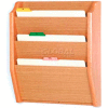 Wooden Mallet 3 Pocket Legal Size File Holder, Light Oak