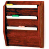 Wooden Mallet 3 Pocket Legal Size File Holder, Mahogany